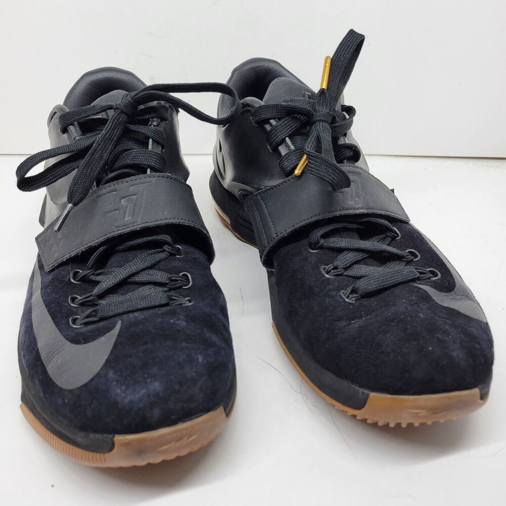 Nike Kevin Durant KD7 Mens Black Leather Suede Basketball Shoes US 10.5 EUR 44.5